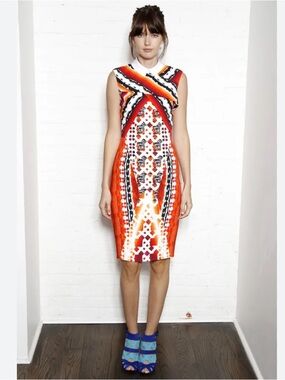 Peter Pilotto Resort 2013 Kaleidoscope Print Sheath Dress Runway